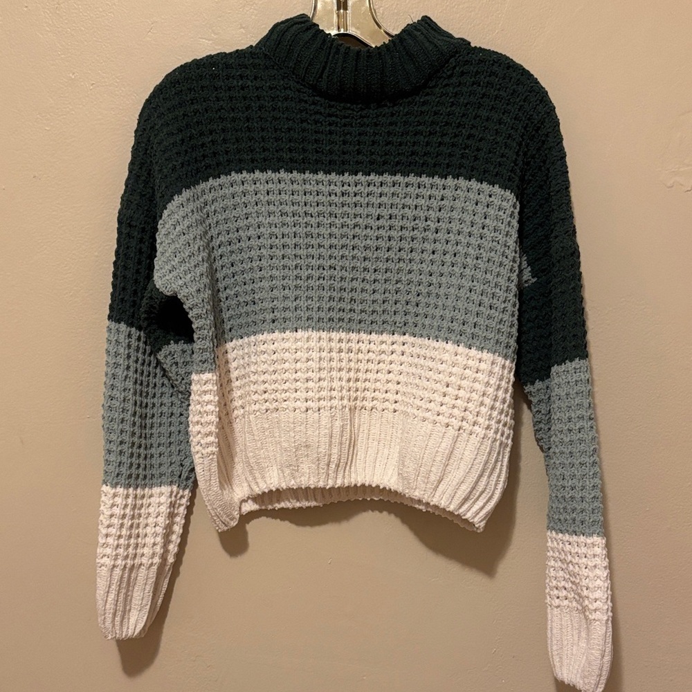 Pink Rose Multicolor Turtleneck Sweater